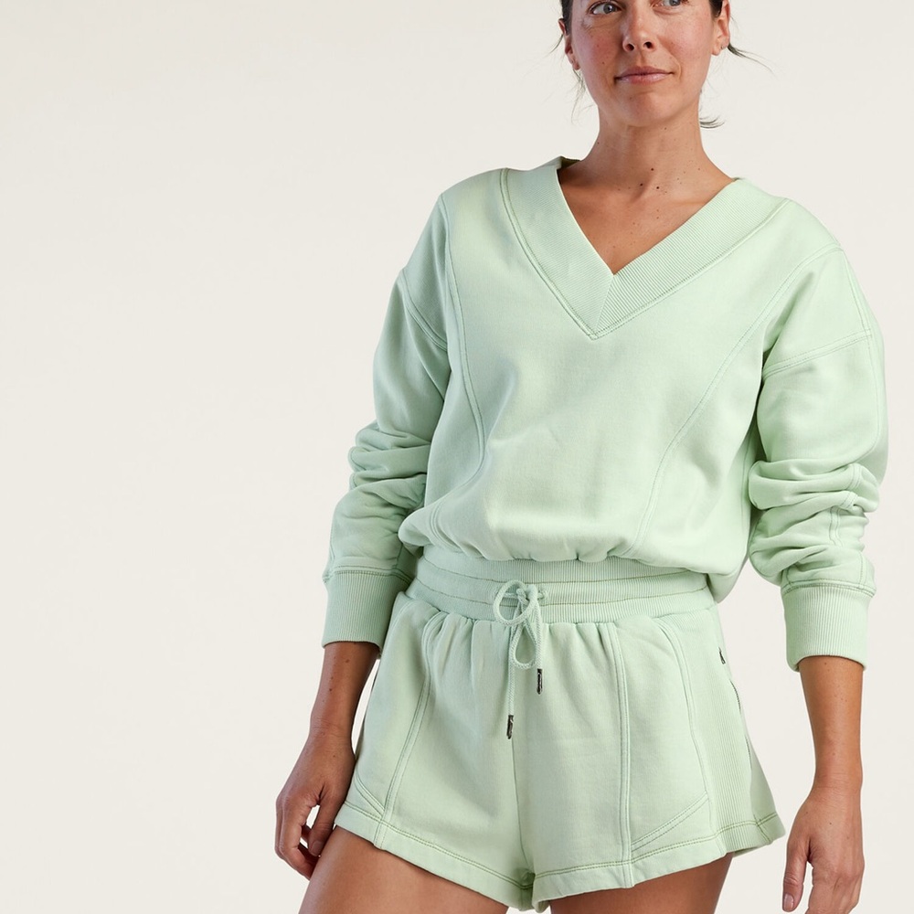 Free People NWT Mint Green V-Neck Intercept Romper